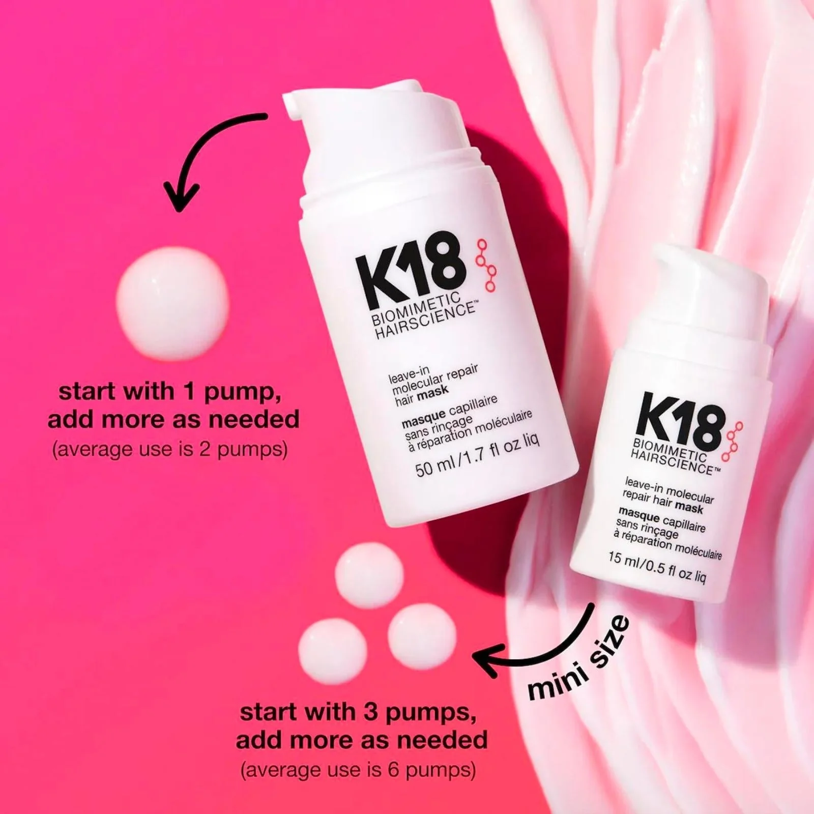 K18 | Leave-In Molecular Repair Hair Mask 50ml - Image 5